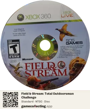 Field & Stream: Total Outdoorsman Challenge Xbox 360, NTSC disc