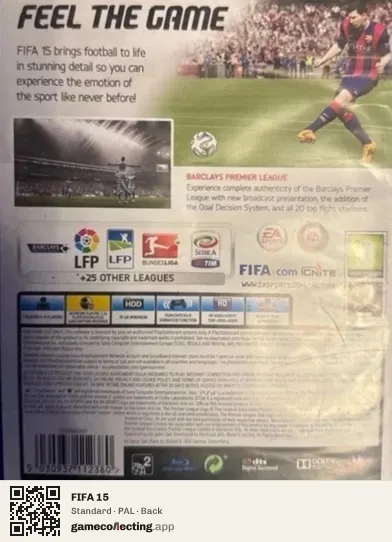 FIFA 15 PlayStation 4, PAL box back