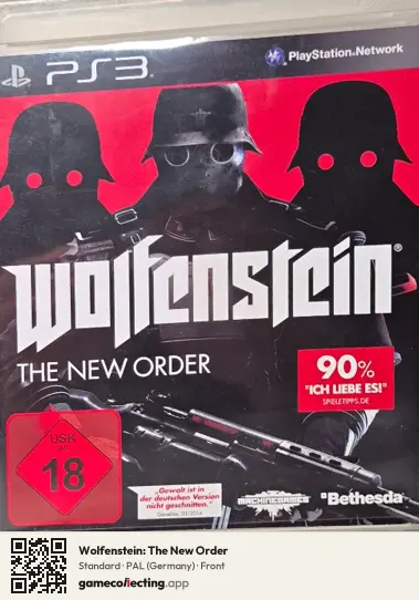 Wolfenstein: The New Order PlayStation 3, Germany box front