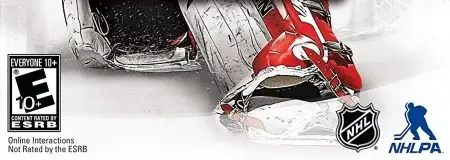 NHL 14, the ESRB box on its front