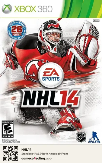 NHL 14 Xbox 360, North America box front