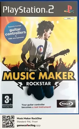 Music Maker RockStar PlayStation 2, PAL box front
