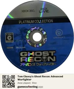 Tom Clancy's Ghost Recon: Advanced Warfighter Xbox 360, Asia disc