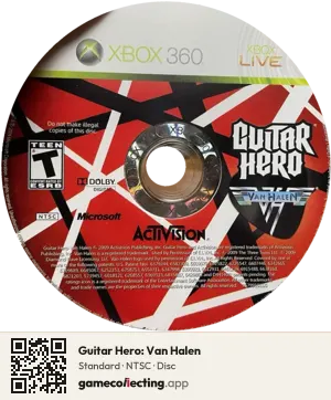 Guitar Hero: Van Halen Xbox 360, NTSC disc