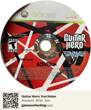 Guitar Hero: Van Halen Xbox 360, NTSC disc