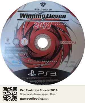 Pro Evolution Soccer 2014 PlayStation 3, Asia disc