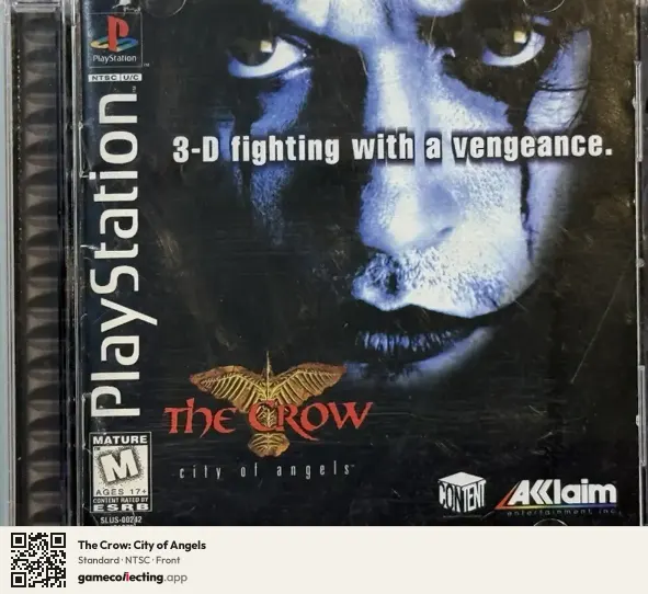 The Crow: City of Angels PlayStation, NTSC box front