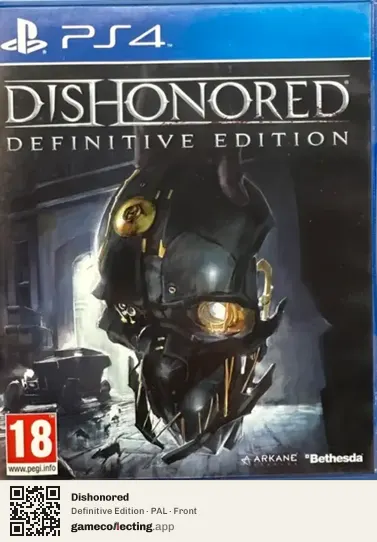 Dishonored PlayStation 4, PAL box front