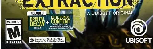 Tom Clancy's Rainbow Six Extraction, the ESRB box on its front