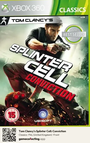 Tom Clancy's Splinter Cell: Conviction Xbox 360, United Kingdom box front