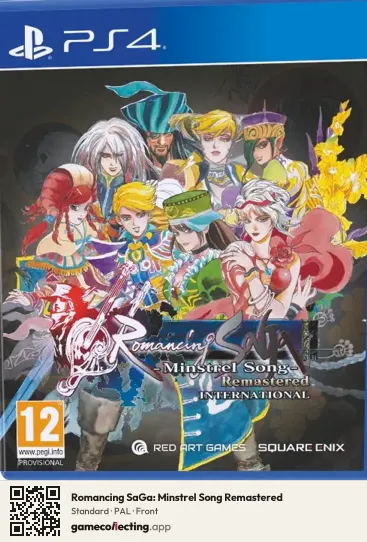 Romancing SaGa: Minstrel Song Remastered PlayStation 4, PAL box front