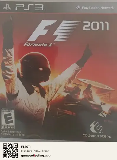 F1 2011 PlayStation 3, NTSC box front