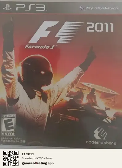 F1 2011 PlayStation 3, NTSC box front