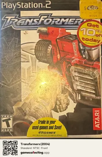 Transformers (2004) PlayStation 2, NTSC box front