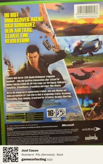 Just Cause Xbox, Germany box back