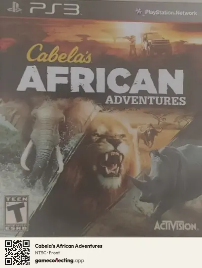 Cabela's African Adventures PlayStation 3, NTSC box front