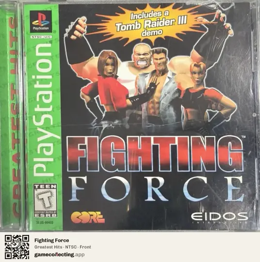Fighting Force PlayStation, NTSC box front