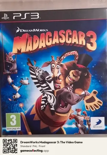 DreamWorks Madagascar 3: The Video Game PlayStation 3, PAL box front