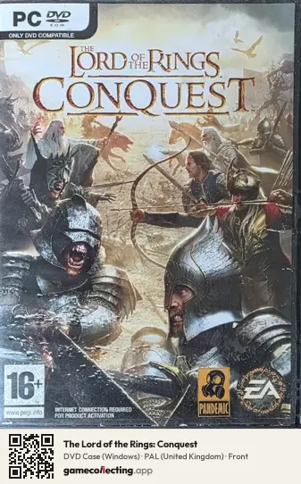 The Lord of the Rings: Conquest Computer, United Kingdom box front