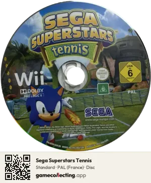 Sega Superstars Tennis Nintendo Wii, PAL disc