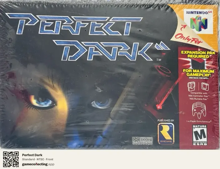 Perfect Dark Nintendo 64, NTSC box front