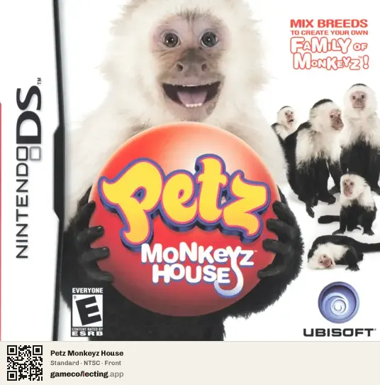 Petz Monkeyz House Nintendo DS, NTSC box front