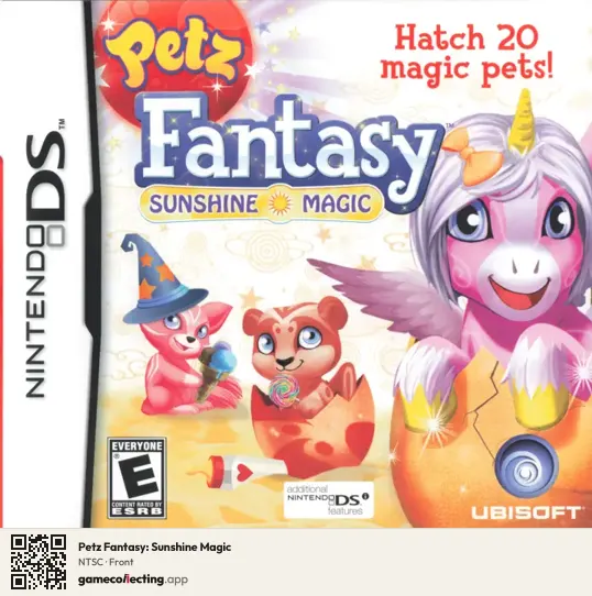 Petz Fantasy: Sunshine Magic Nintendo DS, NTSC box front