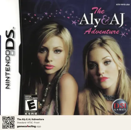 The Aly & AJ Adventure Nintendo DS, NTSC box front