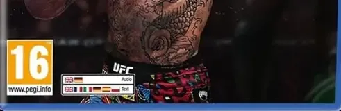 EA Sports UFC 6, the PEGI square on its front