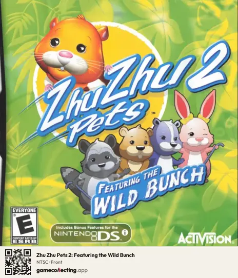 Zhu Zhu Pets 2: Featuring the Wild Bunch Nintendo DS, NTSC box front