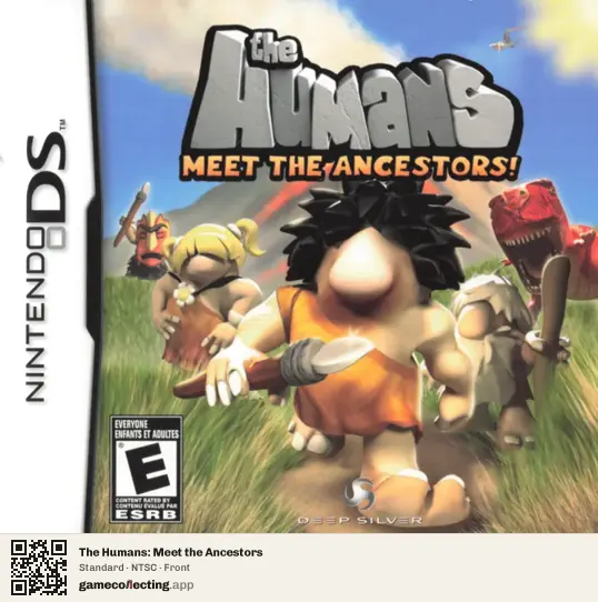 The Humans: Meet the Ancestors Nintendo DS, NTSC box front