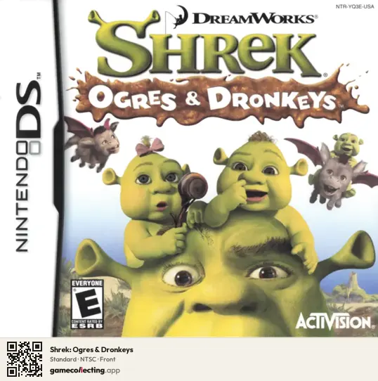 Shrek: Ogres & Dronkeys Nintendo DS, NTSC box front