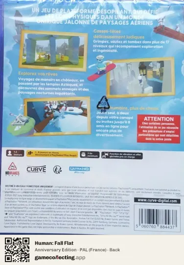 Human: Fall Flat PlayStation 5, France box back