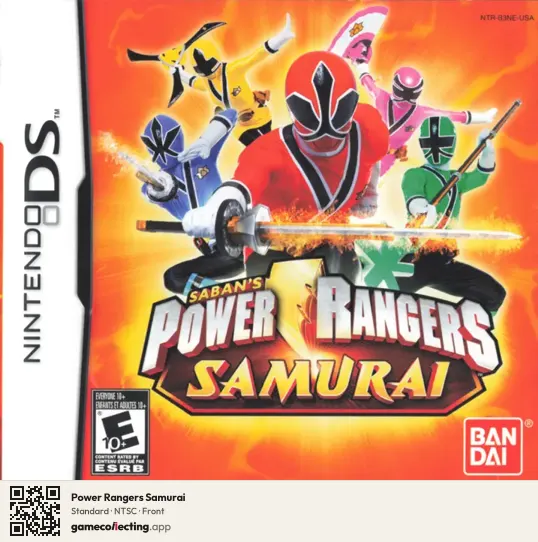 Power Rangers Samurai Nintendo DS, NTSC box front