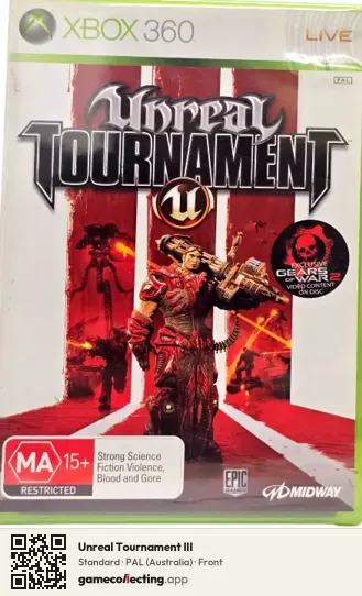 Unreal Tournament III Xbox 360, Australia box front