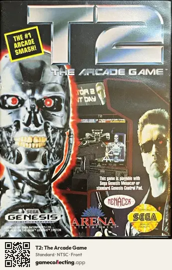 T2: The Arcade Game Sega Mega Drive / Genesis, NTSC box front