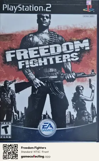 Freedom Fighters PlayStation 2, NTSC box front