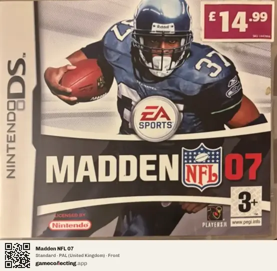 Madden NFL 07 Nintendo DS, United Kingdom box front