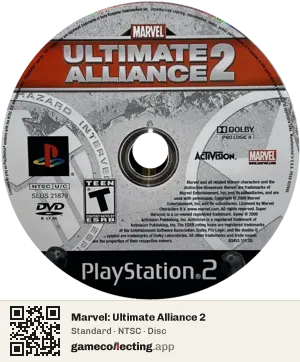 Marvel: Ultimate Alliance 2 PlayStation 2, NTSC disc