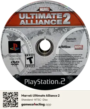 Marvel: Ultimate Alliance 2 PlayStation 2, NTSC disc