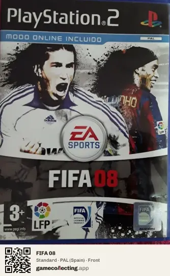 FIFA 08 PlayStation 2, Spain box front
