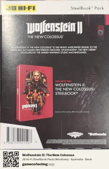 Wolfenstein II: The New Colossus Computer, Australia box back