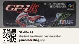 GP-1 Part II Super Nintendo Entertainment System, Asia cartridge label