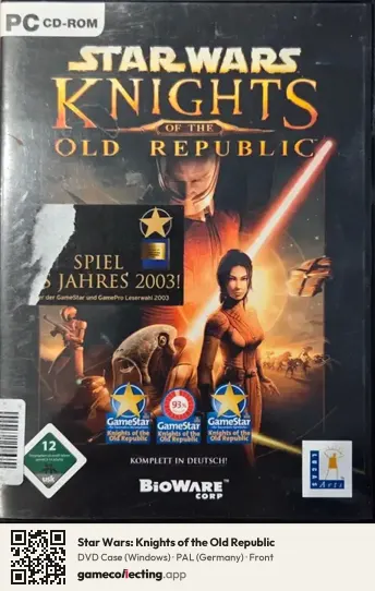 Star Wars: Knights of the Old Republic Computer, Germany box front