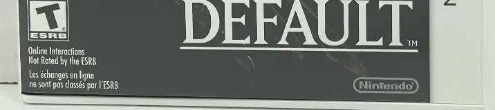 Bravely Default, the ESRB box on its front