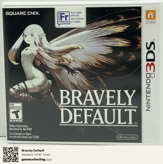 Bravely Default Nintendo 3DS, NTSC box front