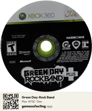 Green Day: Rock Band Xbox 360, NTSC disc