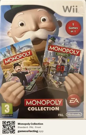 Monopoly Collection Nintendo Wii, PAL box front