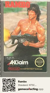 Rambo Nintendo Entertainment System, NTSC cartridge label