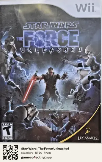Star Wars: The Force Unleashed Nintendo Wii, NTSC box front